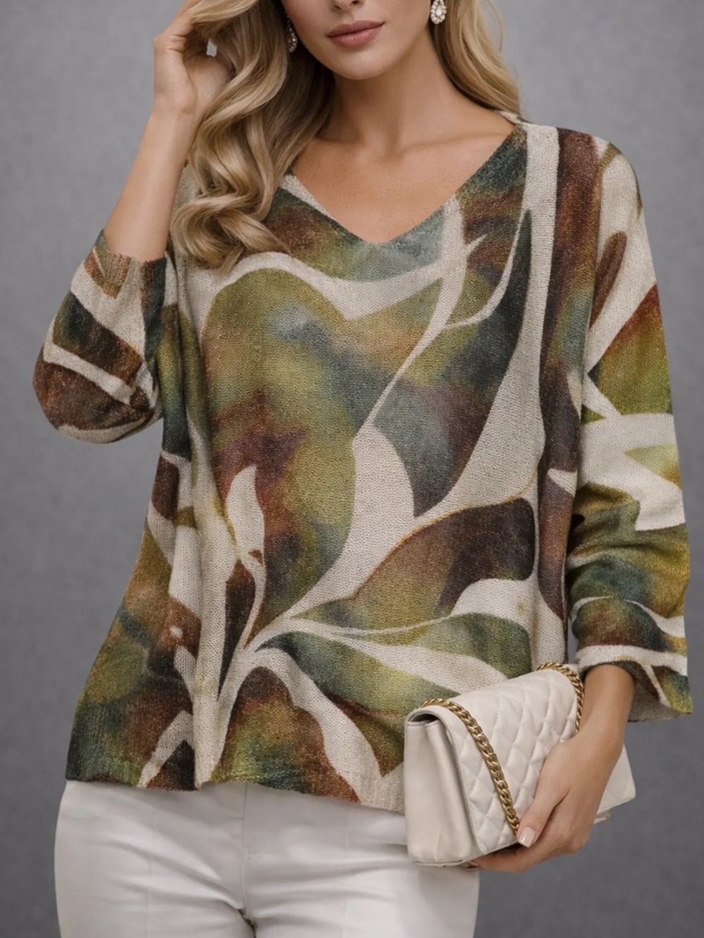 MADE IN ITALY Floral Print Women's Top